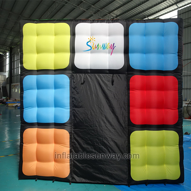 Customized portable movie cube tent inflatable-nightclub night club inflatable rubiks cube party tent