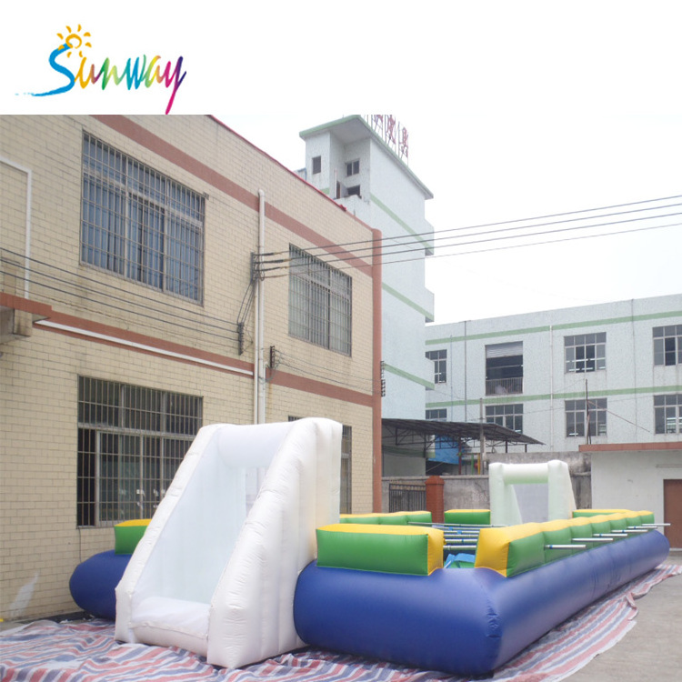 hot sale outdoor sports equipment new mini inflatable soccer field inflatable football field/court/pitch with floor mat