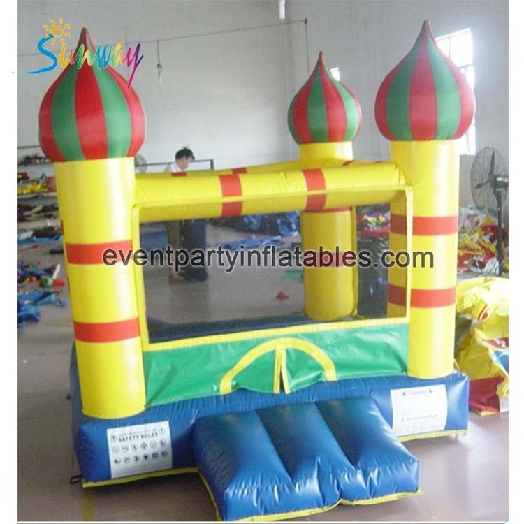 Lovely mini air bouncer inflatable trampoline middle eastern inflatable mosque hot air balloon theme bouncy castle for kids