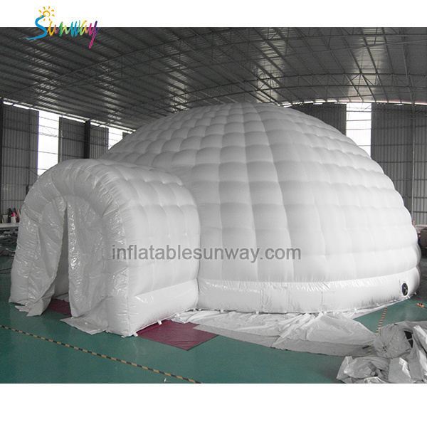 White air beam inflatable igloo dome tent wholesale nightclub inflatable advertising tent sealed marquee igloo for outdoor event