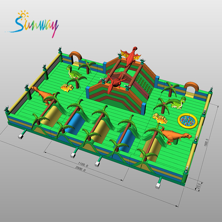 Sunway Customized Giant Inflatable Playground / Inflatable Sport Game Bouncy Fun City For Sale