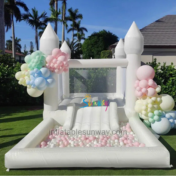 Sunway customized inflatable Islamic bouncer jumping white bouncy castle playground mosque for kids