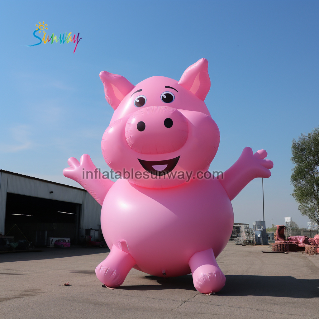 Factory Giant inflatable custom pig balloons inflatable pink pig for advertising