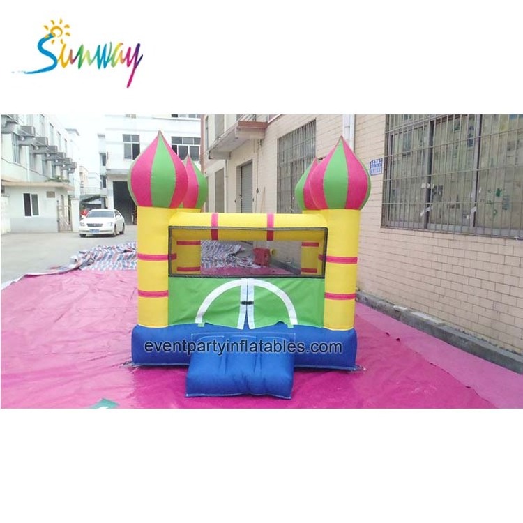 Lovely mini air bouncer inflatable trampoline middle eastern inflatable mosque hot air balloon theme bouncy castle for kids