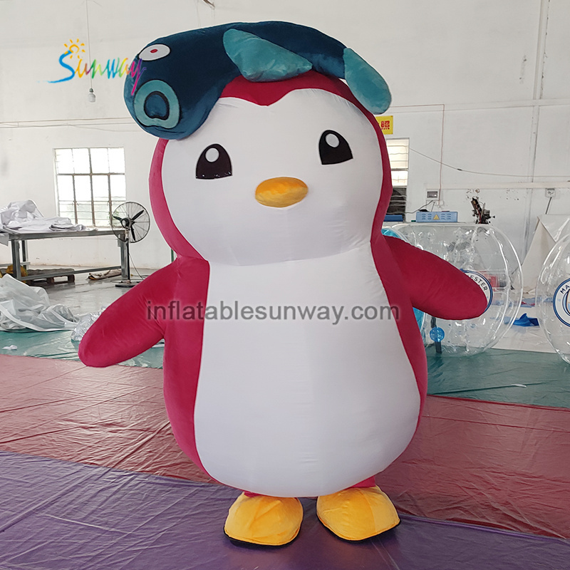 High Quality Inflatable cartoon Mascot giant inflatable fur penguin for sale advertising inflatable