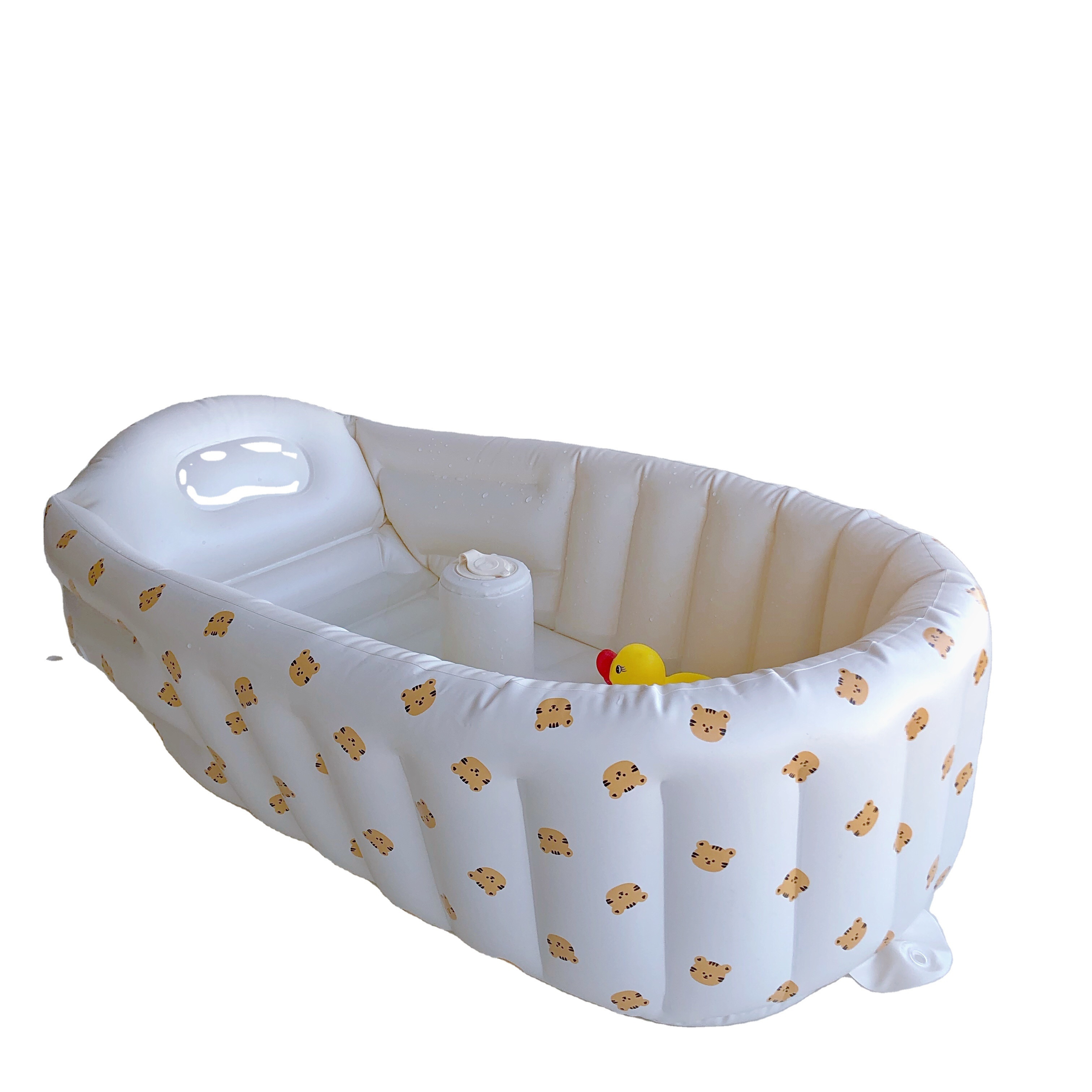 SUNWAY Eco-friendly Baby Olive Love Bear tiger Bathtub Children's Inflatable Bathtub Swimming Pool Newborn Supplies