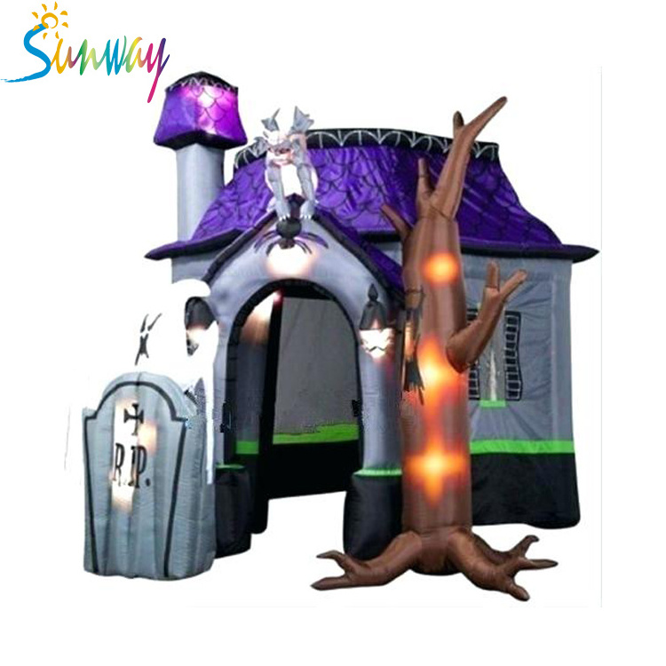 Halloween airblown skeleton inflatable arch, inflatable Halloween archway entrance for holiday