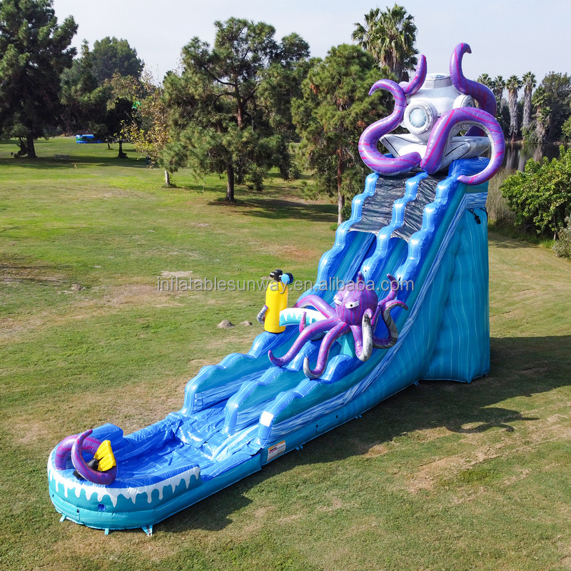 Custom commercial grade 30 Ft Tall jumbo giant inflatable Dual Lane water slide for adult sale