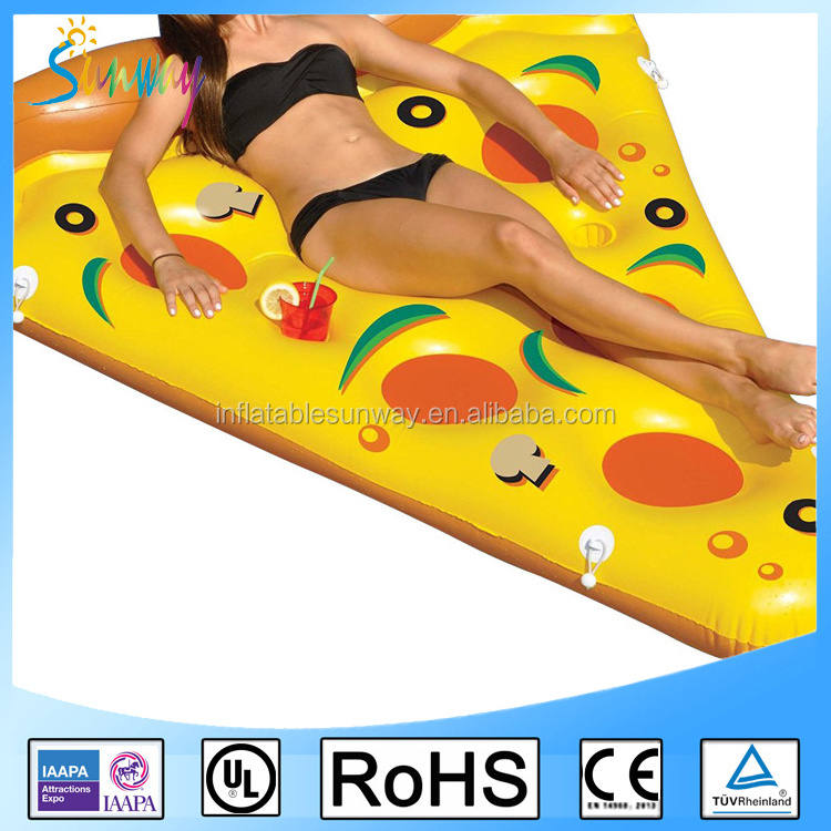 SUNWAY2016 Inflatable Pizza Raft Floating, Swimming Pool Float Raft