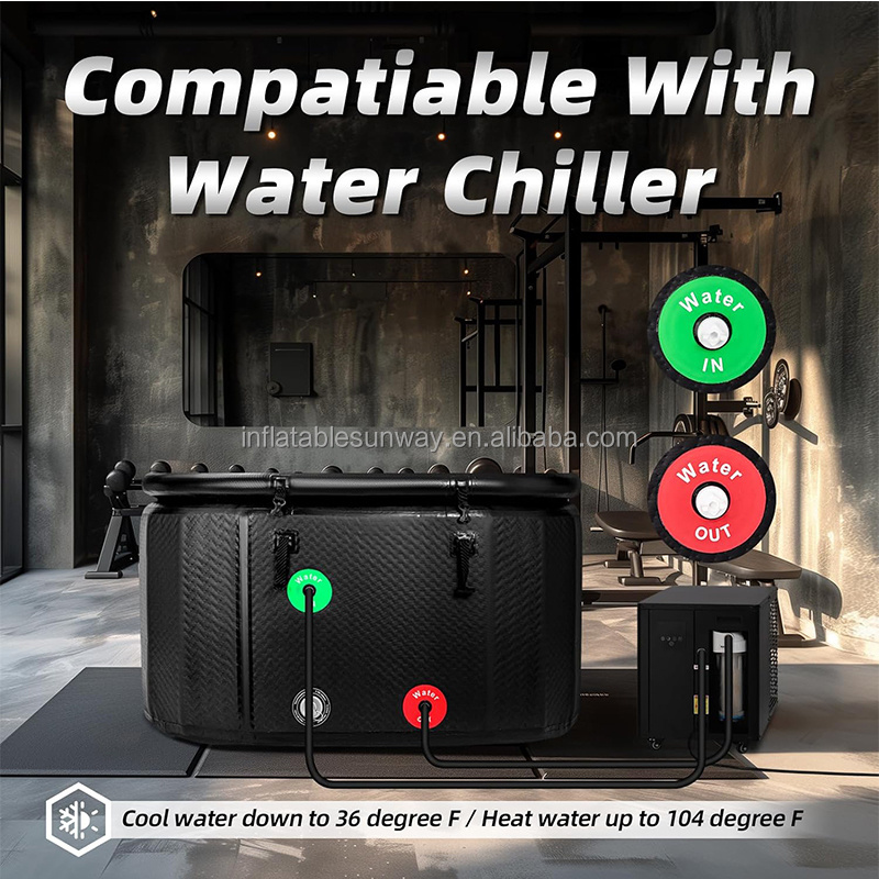 Cold Plunge Tub, XL Size Ice Bath Tub, Portable Water Chiller Compatible Indoor and Outdoor Ice Tub for Recovery