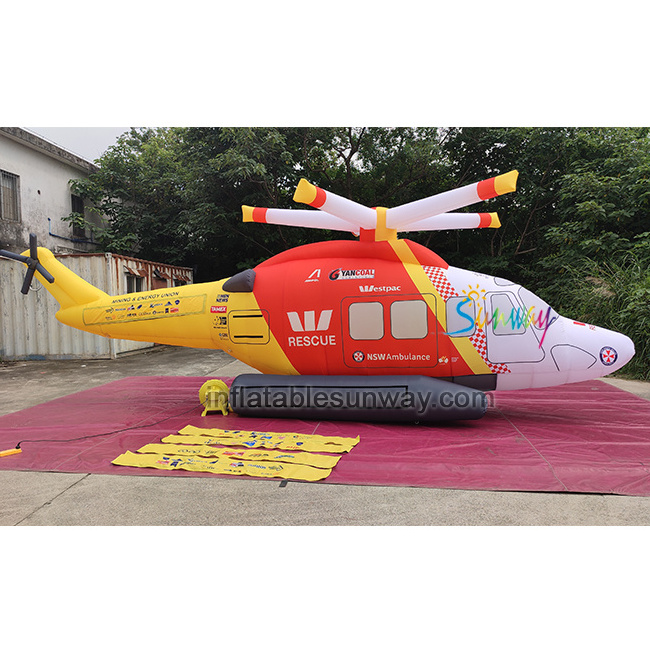 Customized Size Inflatable Airplane Aeroplane Aircraft Fighter Decoy Inflatable Helicopter Model Plane target