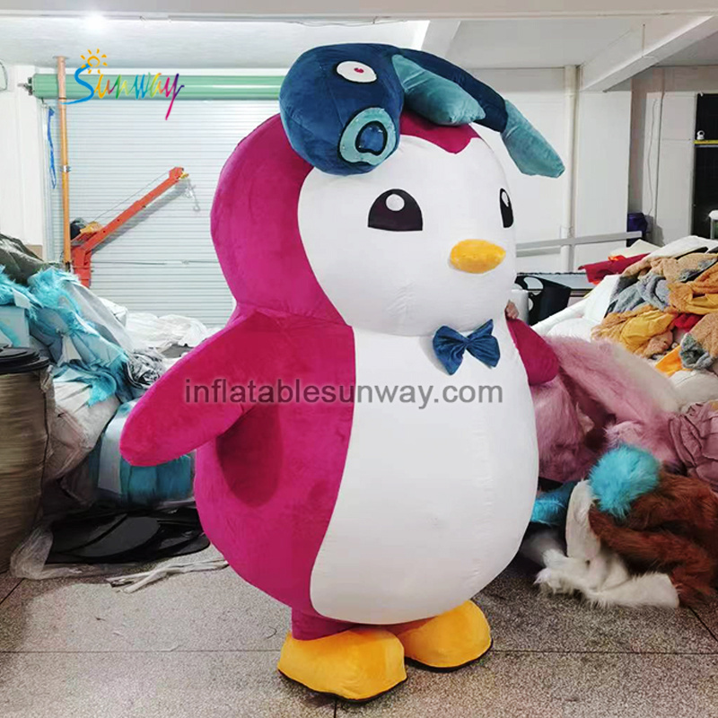 High Quality Inflatable cartoon Mascot giant inflatable fur penguin for sale advertising inflatable