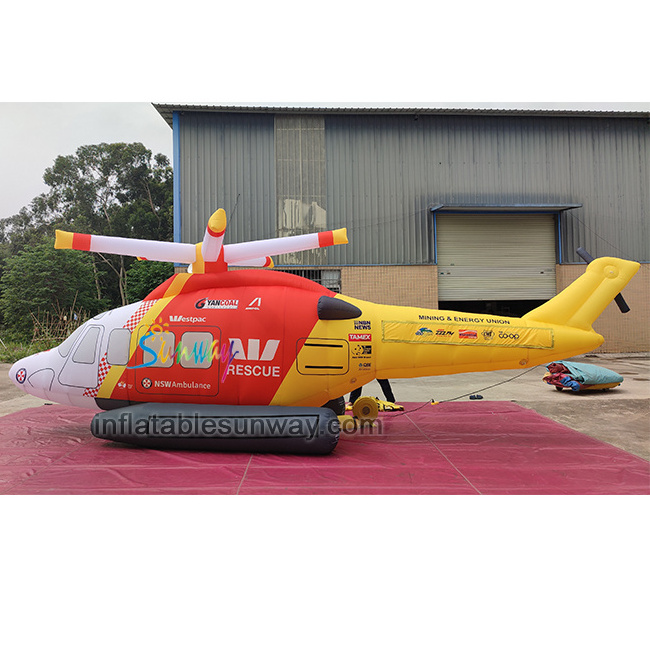 Customized Size Inflatable Airplane Aeroplane Aircraft Fighter Decoy Inflatable Helicopter Model Plane target