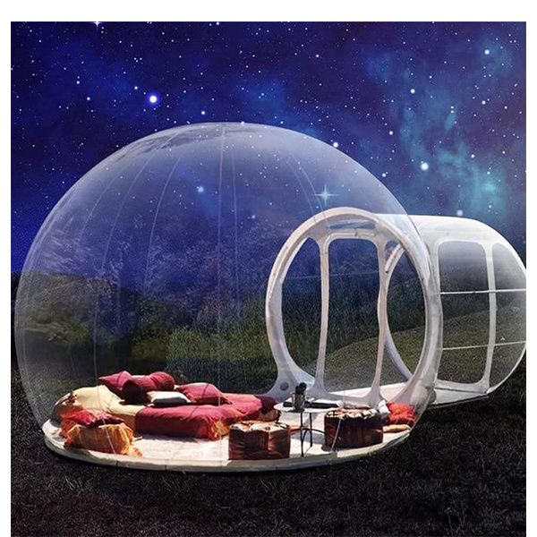 Outdoor Inflatable Transparent Clear Camping Bubble Tent Igloo House Glamping Hotel Dome Tent for sale