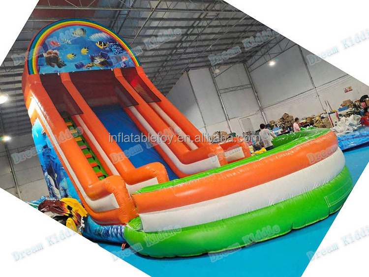 Custom design giant inflatable water slide for adults  kids swimming pool with slide inflatable slip n slide