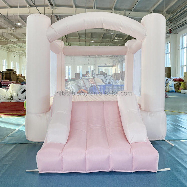 Factory price  for 4LX3W meter  Commercial White inflatable wedding bounce castle  with ball pool for Party rentals