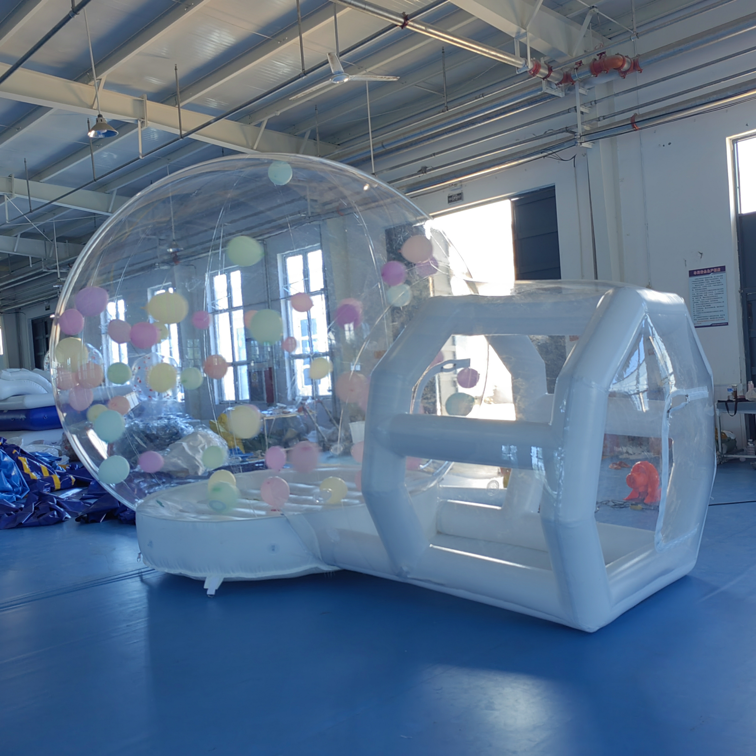 New Design PVC Transparent Bubble House Inflatable Bubble Tent With Mat And Tunnel For Party Rental