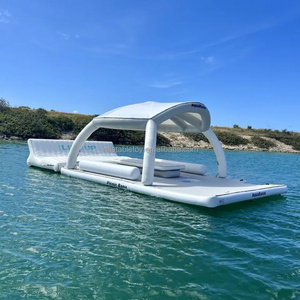 Custom Inflatable Floating Dock  bar Platform Floating island for Water Entertainment Leisure