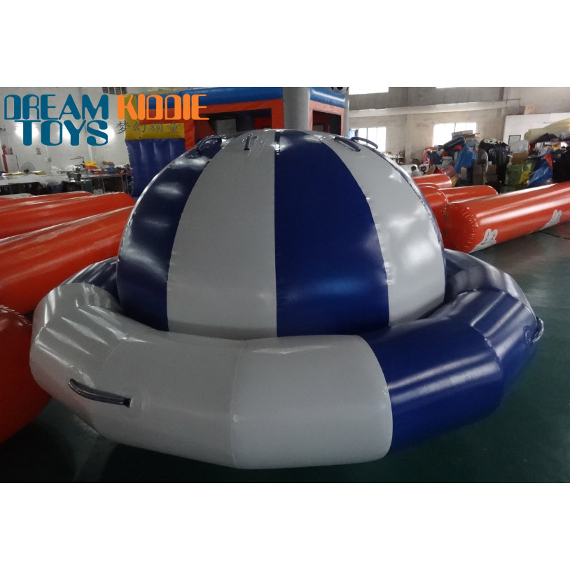 Inflatable Spinning UFO towable Tube For Water Entertainment Inflatable Water Rotating Disco Boat for sale