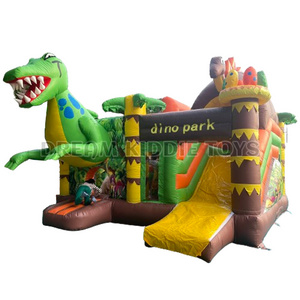 5MX5M Dinosaur Park Inflatable Combo Jumping Castle With Slide For Kids Birthday Dinosaur Inflatable Bounce House For Party Rent