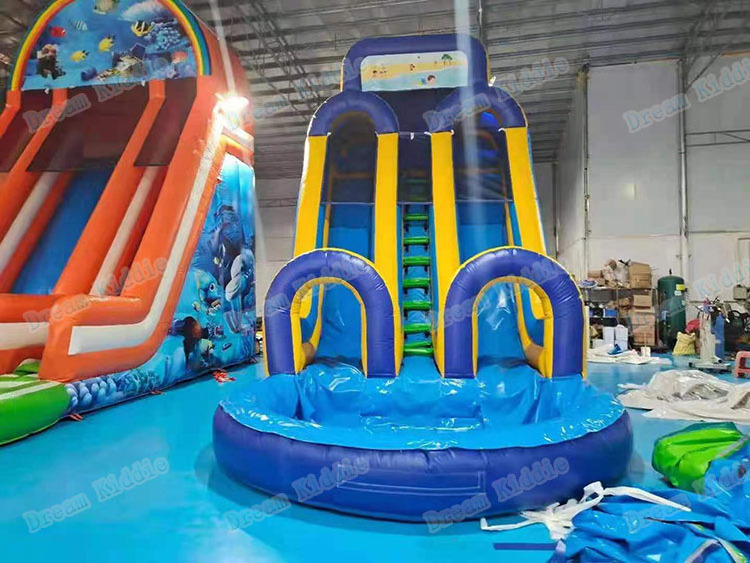 Custom design giant inflatable water slide for adults  kids swimming pool with slide inflatable slip n slide