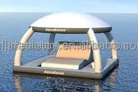 Custom Inflatable Floating Dock  bar Platform Floating island for Water Entertainment Leisure