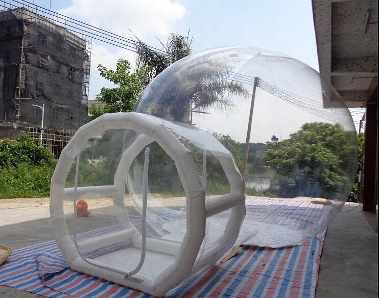 2019 outdoor leisure inflatable clear white bubble tent, transparent air dome tent for sale