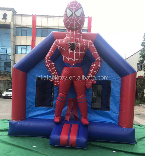 Spiderman inflatable water slides   inflatable castle  bounce house  with pool for sale