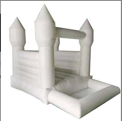 Factory price  for 4LX3W meter  Commercial White inflatable wedding bounce castle  with ball pool for Party rentals