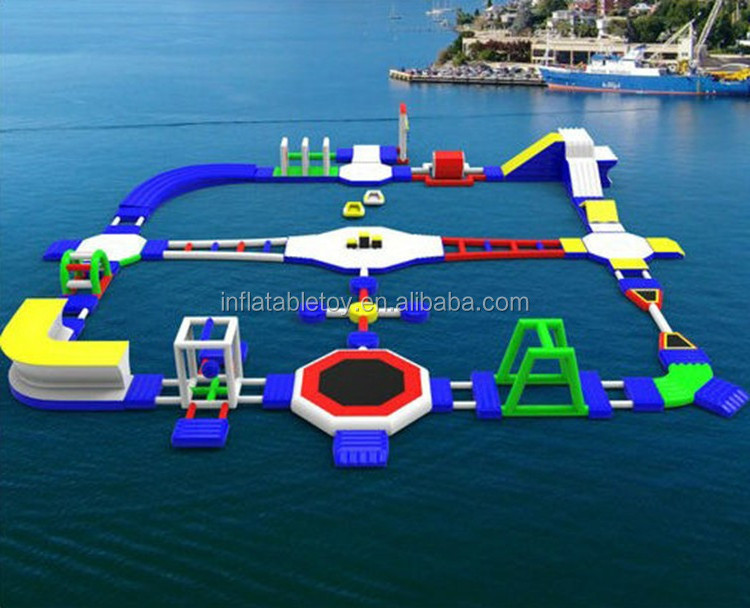 High quality sea floating outdoor  inflatable water park obstacle course aqua park for sale