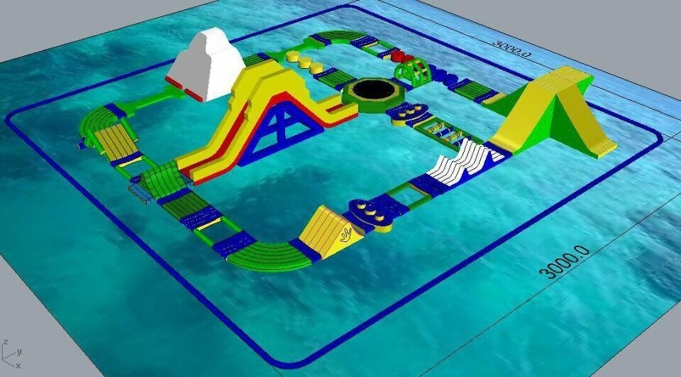 High quality sea floating outdoor  inflatable water park obstacle course aqua park for sale