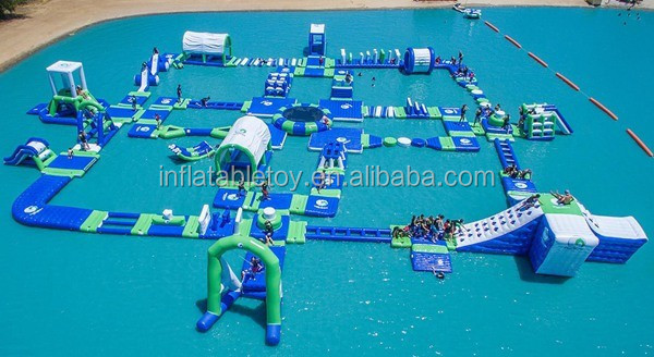 High quality sea floating outdoor  inflatable water park obstacle course aqua park for sale