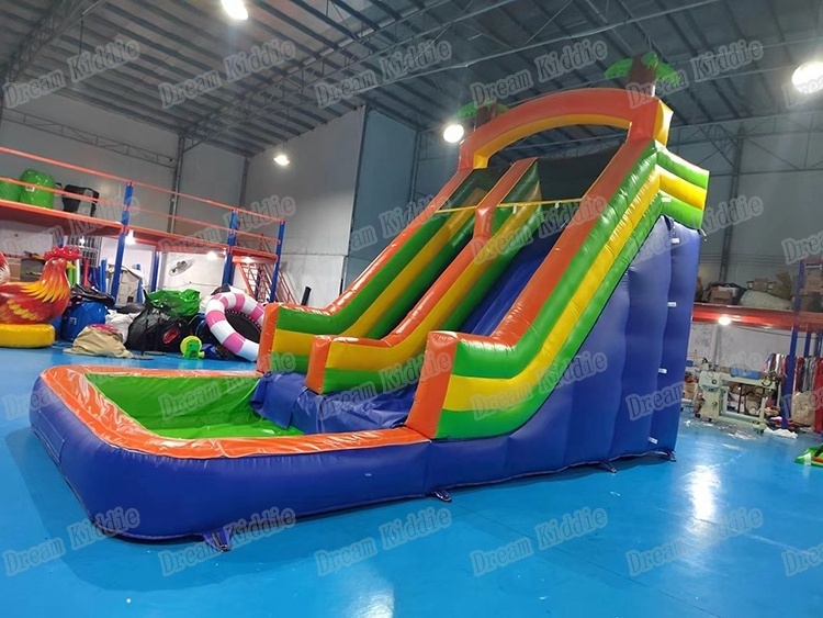 High quality for  Factory direct sale  Commercial grade inflatable water slide with pool for kids and adults