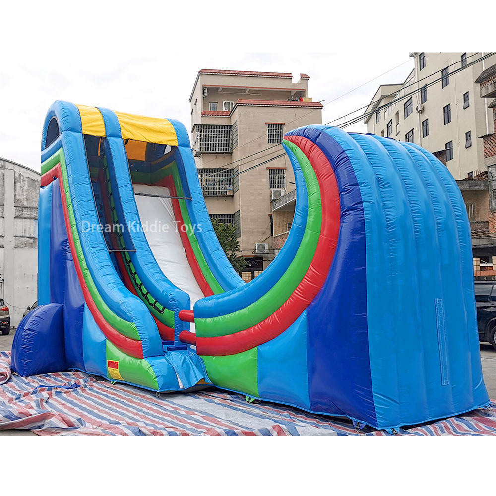 20Ft 30Ft 40Ft Tall Outdoor Wild Rapids Slides Half Pipe Rampage Inflatable Water Park Slide Games For Adults