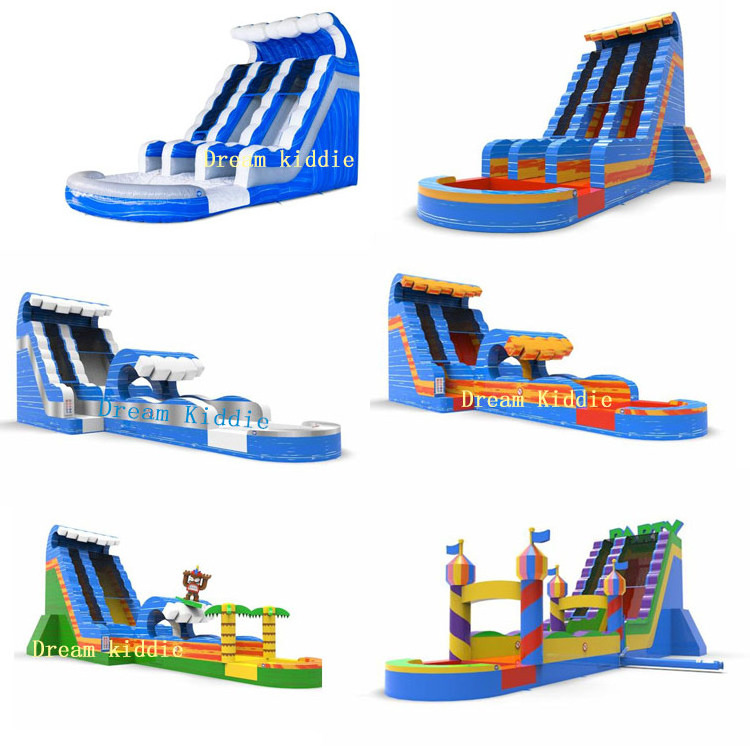 Custom design giant inflatable water slide for adults  kids swimming pool with slide inflatable slip n slide