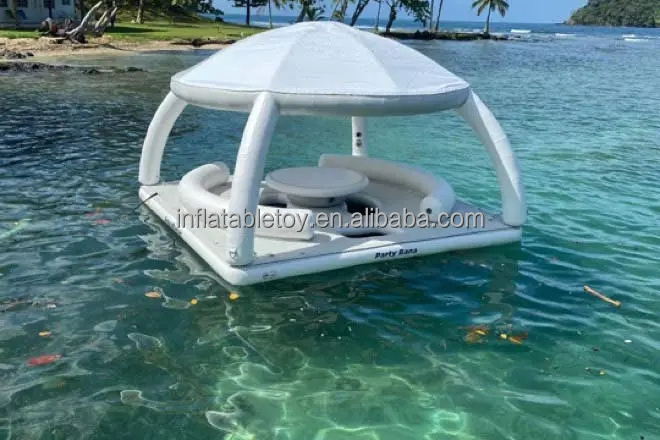 Custom Inflatable Floating Dock  bar Platform Floating island for Water Entertainment Leisure