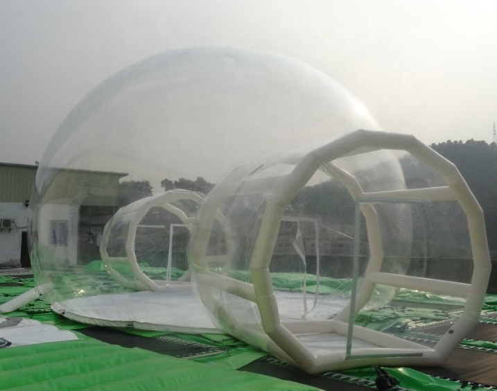 2019 outdoor leisure inflatable clear white bubble tent, transparent air dome tent for sale