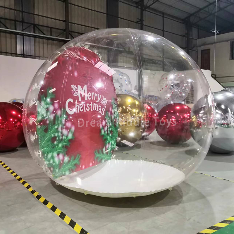 Giant christmas advertising inflatable decoration inflatable snow globe photo booth for event