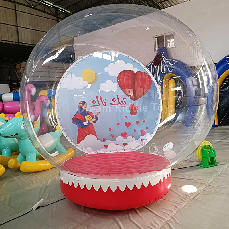 Giant christmas advertising inflatable decoration inflatable snow globe photo booth for event