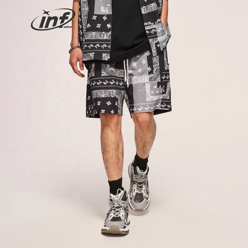 INFLATION Seersucker Paisley Shorts Summrt Island Vaction Beach Brand Custom Logo Short