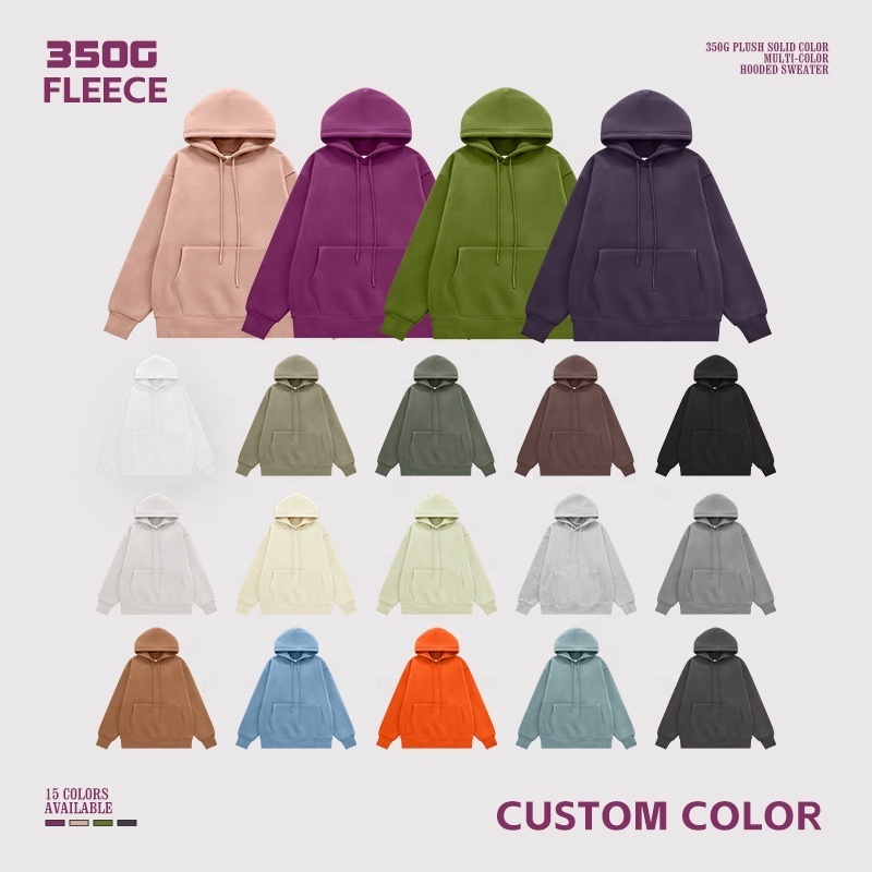 INFLATION High quality Blank Unisex Hoodie Dropshoulder Fleece 350GSM LOGO Custom Hoodie