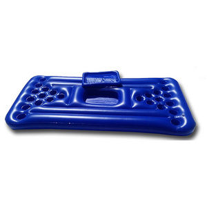 OEM ODM Custom Swimming PVC Party Game Raft Lounge Inflatable Table Floating Beer Pool Float