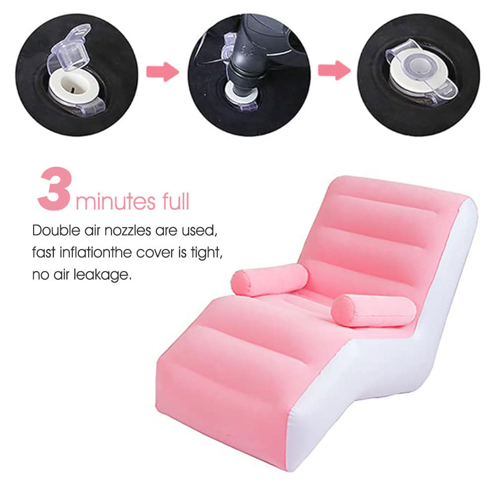 Factory Hot Sale Lazy Air Lounge Sofa Bed TPU Inflatable Sofa  Camping Portable Inflatable Sleeping Sofa Bed