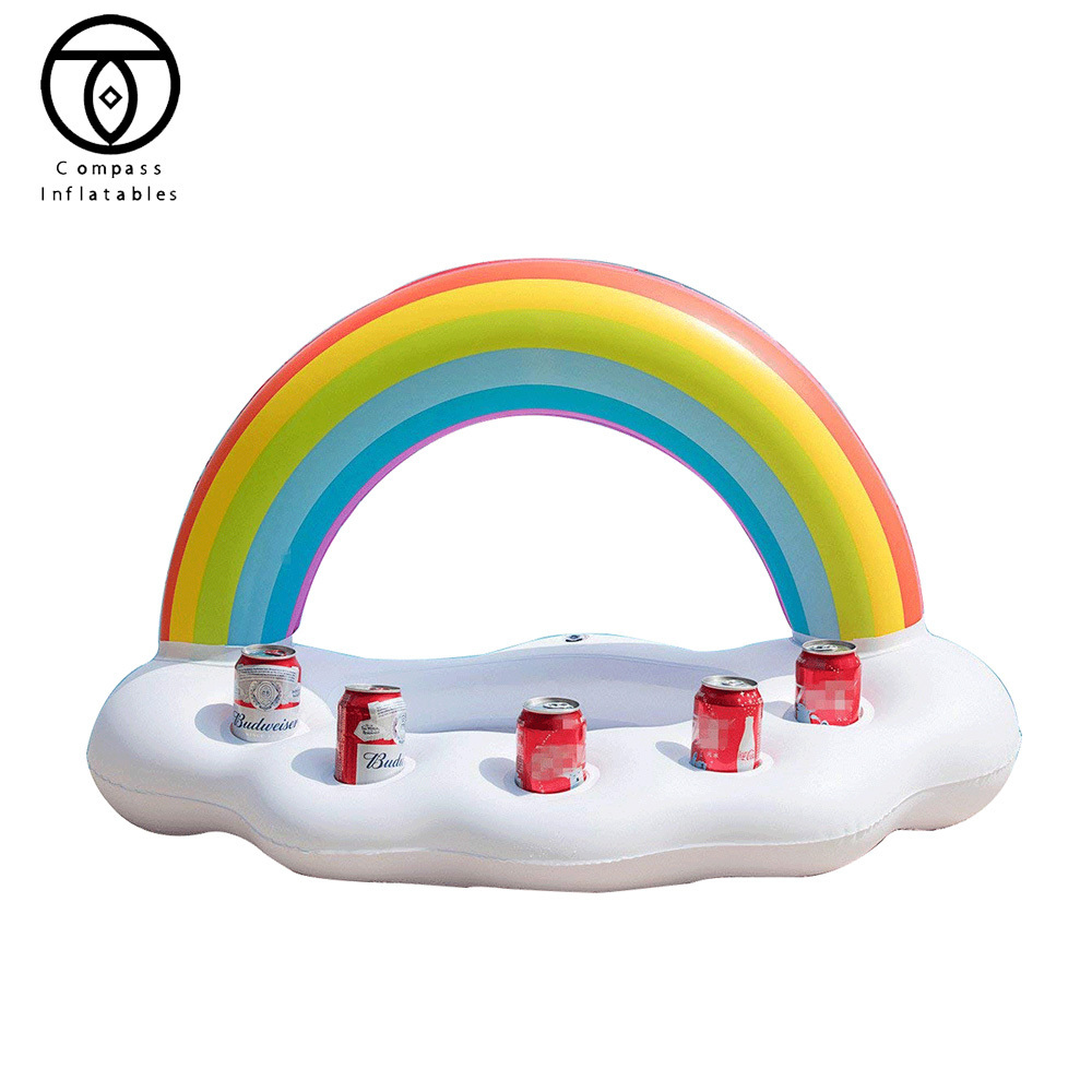 Wholesale Custom Pvc Swimming Pool Party Pool Float Multifunction Inflatable Drink Cup Holder