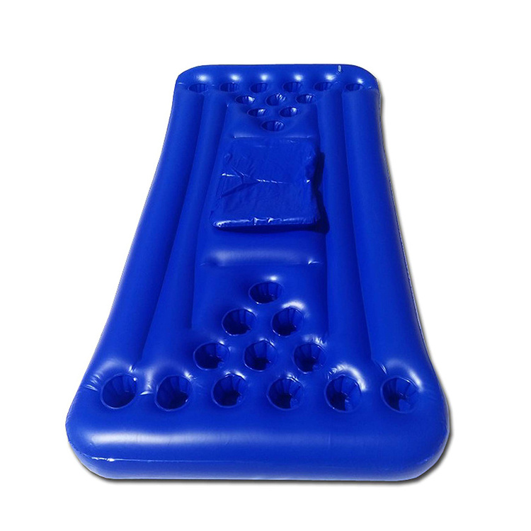 OEM ODM Custom Swimming PVC Party Game Raft Lounge Inflatable Table Floating Beer Pool Float