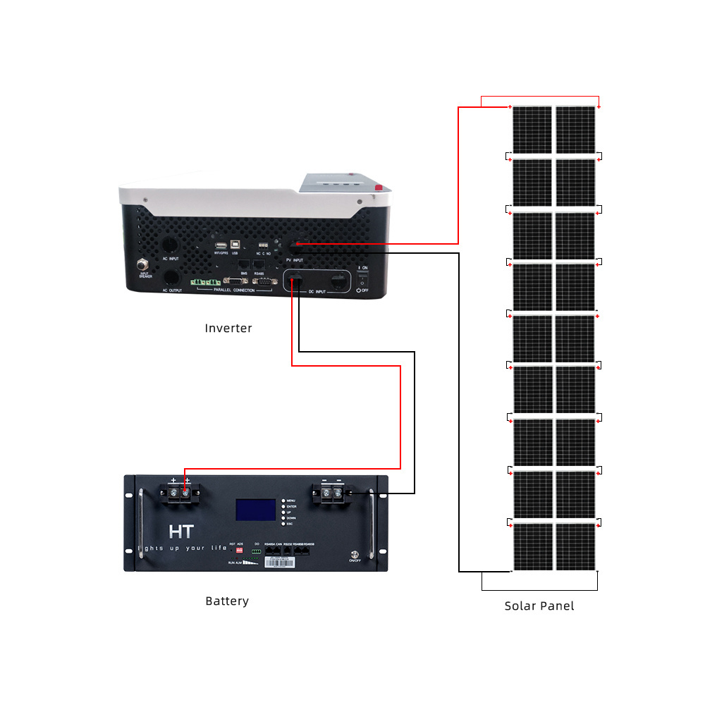 HT Solar system 10kw complete battery off grid solar power system home energy systems commercial industry solar power generator