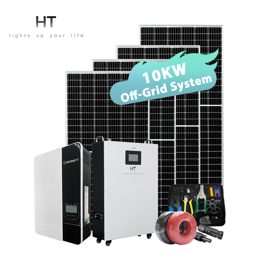 Complete Home Solar System 10KW Off Grid Solar Systems 5KW 8KW Solar Panel Systems With LiFePO4 Battery All In One Solution