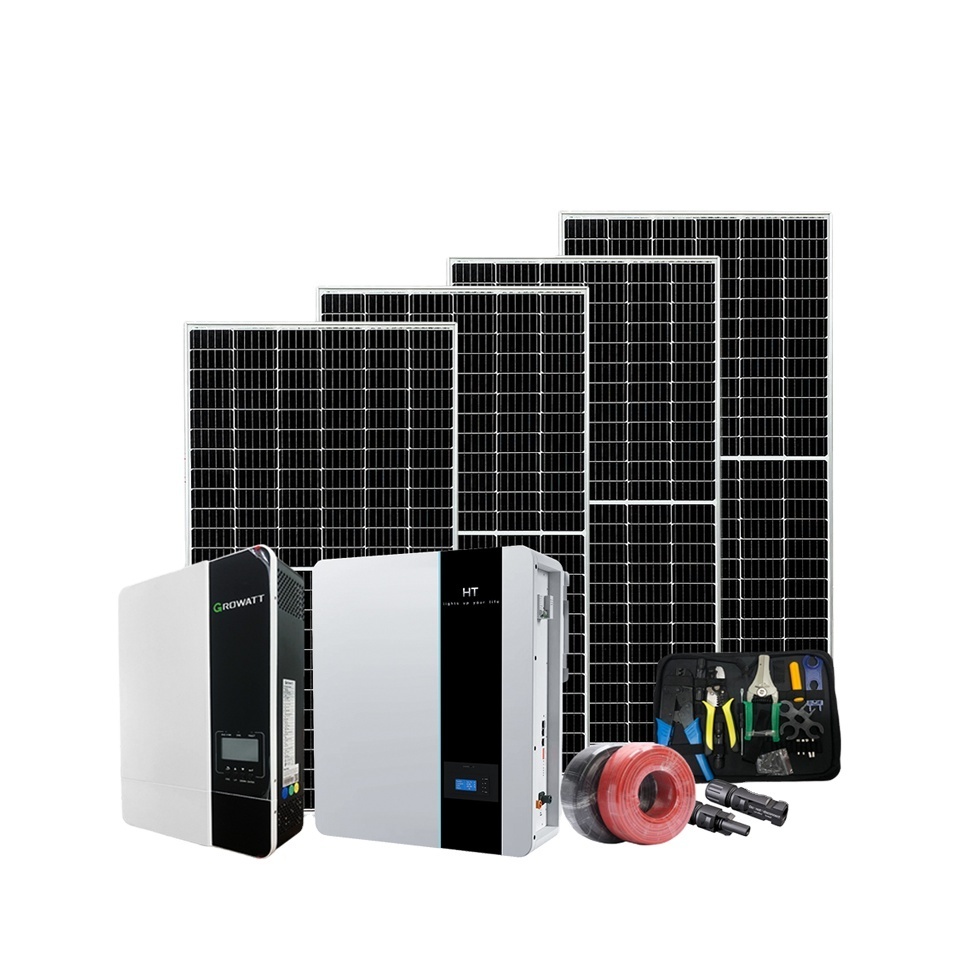 HT photovoltaik-anlag 10kw complet  3KW 5KW 6KW 8KW solar kits for Africa with inverter and battery all in one system