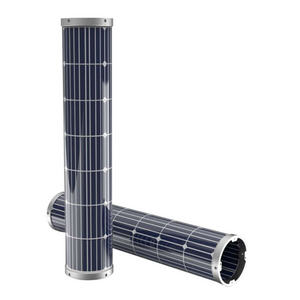 LM-Q55 Cylindrical Solar 55W solar panel for street light pole integrated