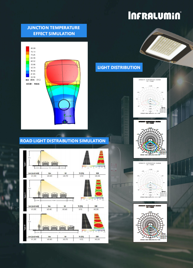 Energy Overloaded Circuit AC Projector Smart City Enec 200w 100w 50w 30W Led Street Light 60w